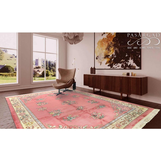 Pasargad DC Pink Chinese Peking Rug For Sale - Image 4 of 4