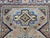 Beige Beige Persian Style Kazak Wool Rug With Blue Border, 4'2" X 5'10" For Sale - Image 8 of 14