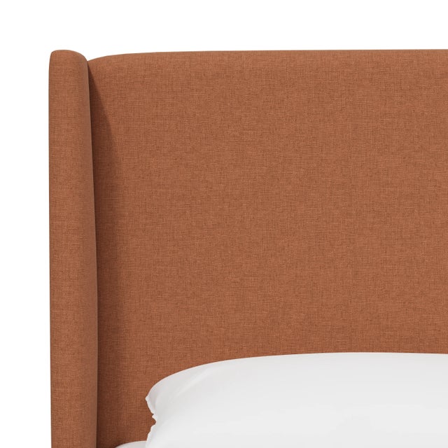 Not Yet Made - Made To Order Jordan California King Wingback Platform Bed in Zuma Terracotta For Sale - Image 5 of 5