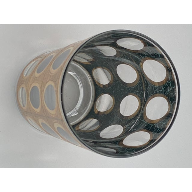 Mid-Century Modern Signed Culver Pisa 22k Gold Crackle Highball Glasses Set of 8 For Sale - Image 3 of 6