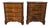 Serpentine Mahogany Bedside Lamp Chests of Drawers, 1920, Set of 2 For Sale