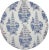 Nicolette Mayer Royal Delft Masterpieces Tulips White 16" Round Pebble Placemats, Set of 4 For Sale