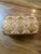 RARE colors vintage Italian Florentine gilt-wood domed trinket box featuring hand-painted floral and distressed pink-and-...