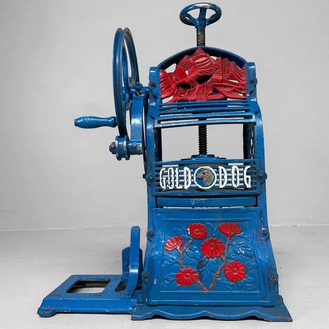 Vintage Kakigōri Gold Dog Ice Shaver, Japan, 1950s For Sale - Image 9 of 17