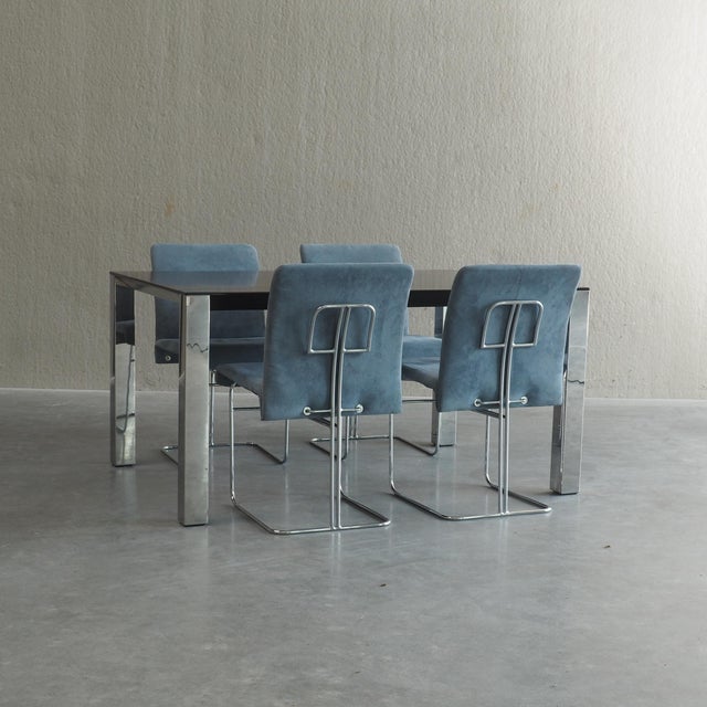 Brown Dining Table by Giovanni Offredi for Saporiti, 1970s For Sale - Image 8 of 18