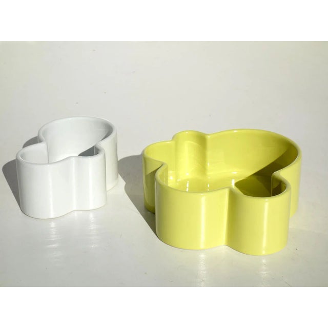 Space Age Italian Design Pottery Ashtray Bowl by Angelo Mangiarotti for Brambilla, 1960s, Set of 2 For Sale - Image 6 of 6