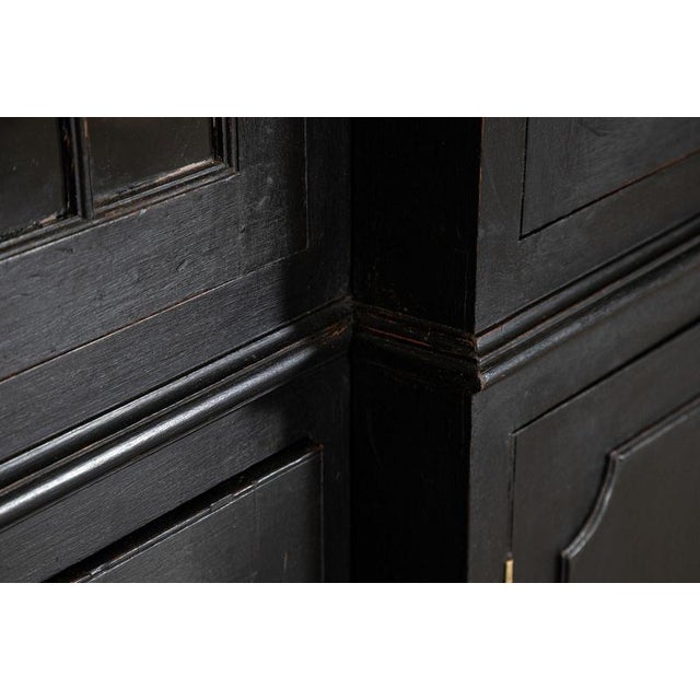 19th Century English Monumental Ebonised Mahogany Bookcase For Sale - Image 10 of 18