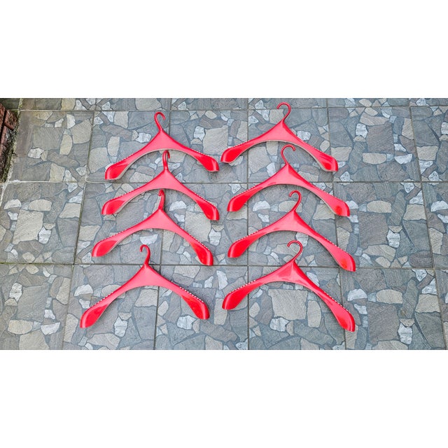 Swedish Red Hangers from Monika Mulder, 1990s, Set of 8 For Sale - Image 13 of 15