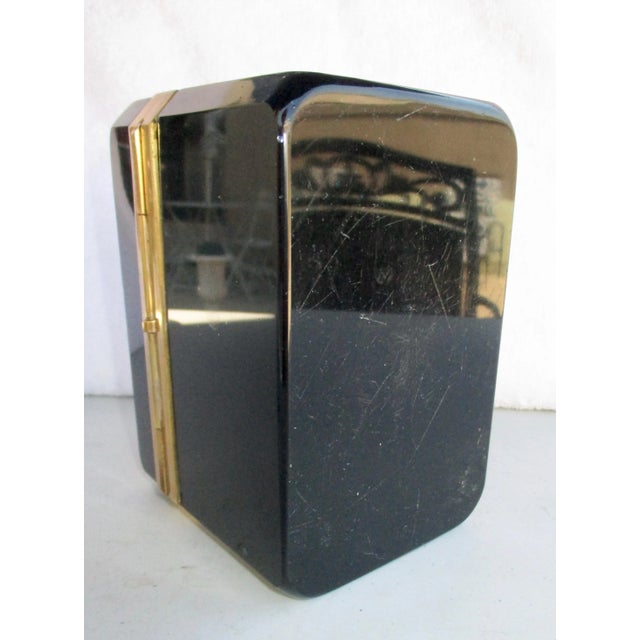 Metal 1900 Antique French Black Opaline Jewelry Casket For Sale - Image 7 of 8