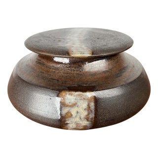 Mid-Century Modern German Studio Pottery Jar with Lid from Kellner Keramik, 1978 For Sale