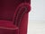 1960s Danish Highback Wingback Armchair in Cherry-Red Velour, 1960s For Sale - Image 5 of 18