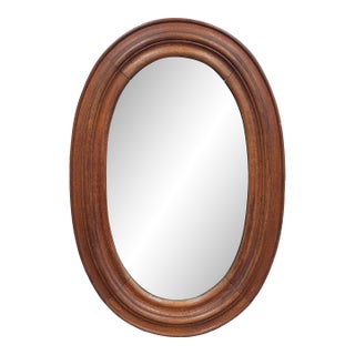 Vintage Primitive Farmhouse Oval Wall Mirror For Sale