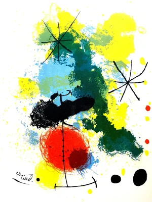 Joan Miro - Original Lithograph - Frontispiece for ''Prints from Mourlot Press'' 1964