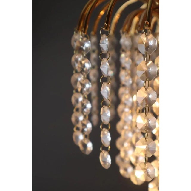 Hollywood Regency Crystal Waterfall Chandelier from Sölken Leuchten, 1970s For Sale - Image 6 of 12