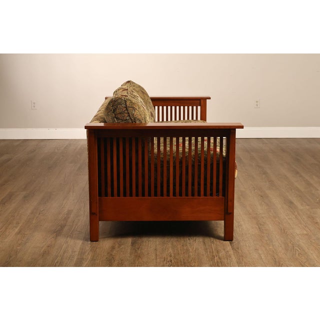 Stickley Mission Collection 'Fayetteville' Cherry Frame Sofa For Sale - Image 17 of 18