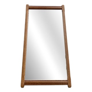 Sculptural Art Deco Wall Mirror in Oak from Hansen & Pedersen, 1940s For Sale