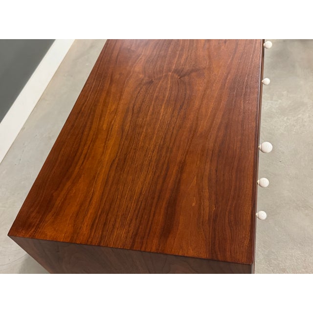 White 1960s Refinished Kipp Stewart Declaration Dresser for Drexel For Sale - Image 8 of 10