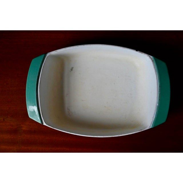 Almond Green Cast Iron Dish by Raymond Loewy for Le Creuset, 1950s For Sale - Image 6 of 10