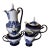 1990s Bombay Cobalt Blue and White Teapot / Coffee Set - 4 Pieces For Sale