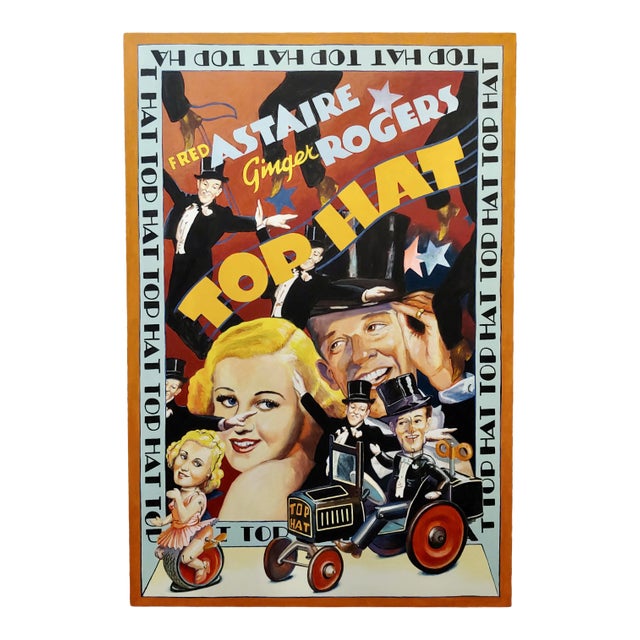 Ralph Massey -Ginger Rogers & Fred Astaire Top Hat - Painting For Sale