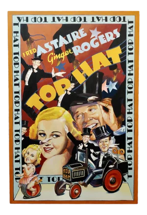 Ralph Massey -Ginger Rogers & Fred Astaire Top Hat - Painting