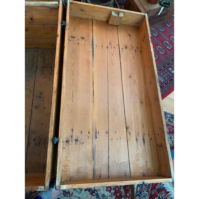 Brown 1900’s Vintage Pine Chest For Sale - Image 8 of 10