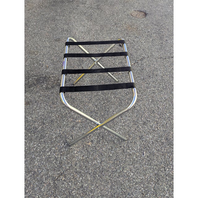 Chromed Metal Folding Luggage Rack / Suitcase Holder/Shelf