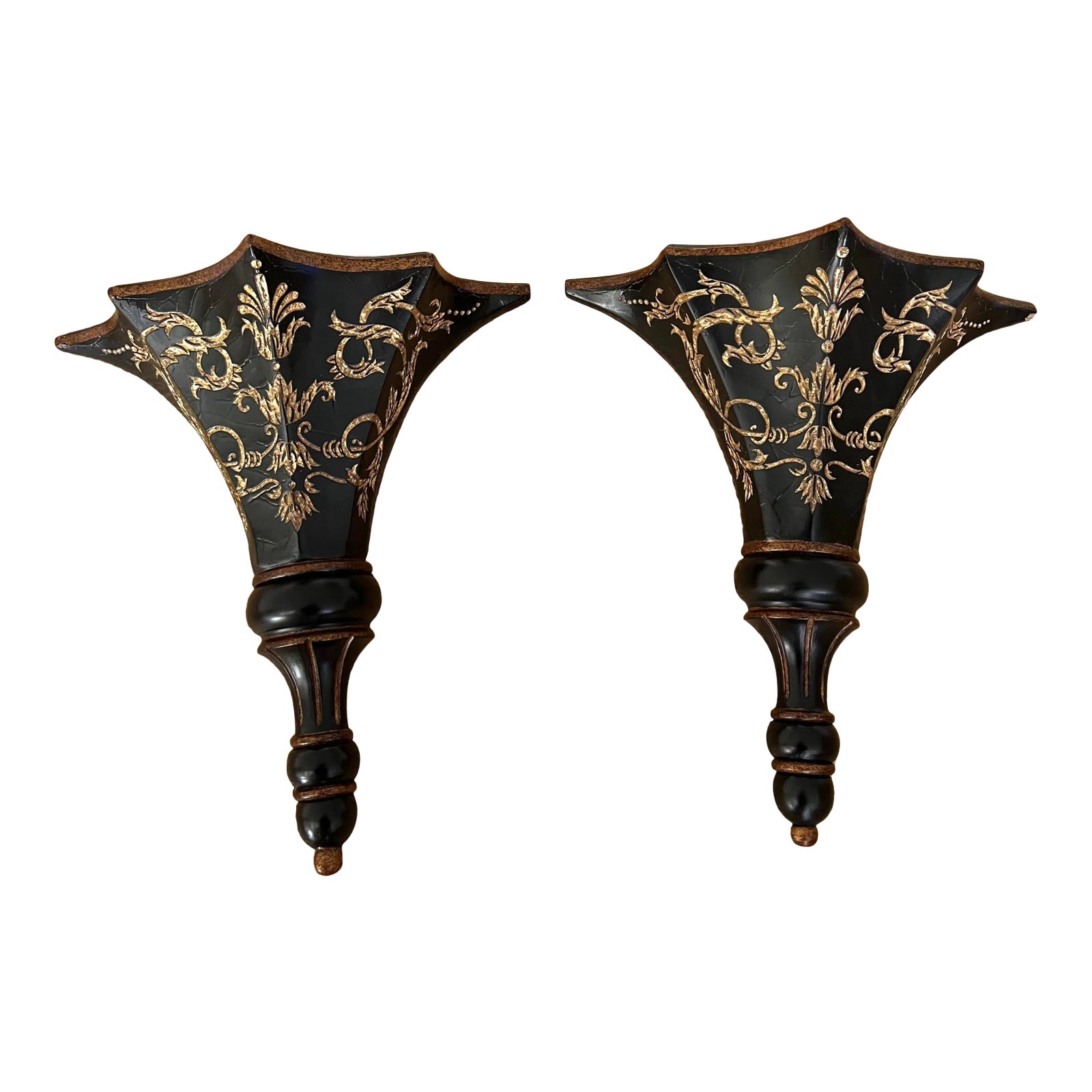 Maitland Smith Decorative Wood Wall Brackets Chairish