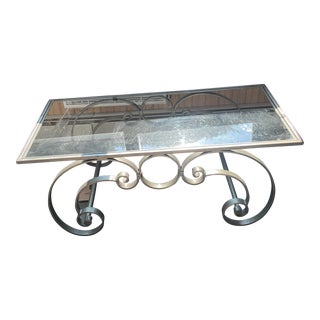 Iron and Glass Cocktail Table Pierre Deux For Sale