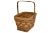 Contemporary Reed & Wood Basket For Sale - Image 3 of 7