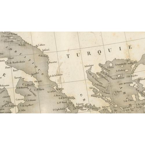 Paper North Africa Map by Lapie, 1837 For Sale - Image 7 of 13