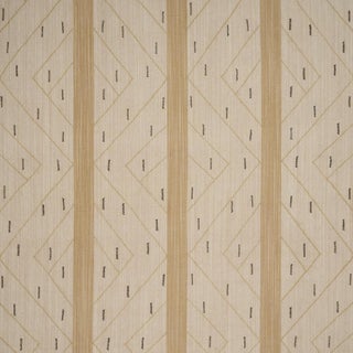 Schumacher Kapanga Embroidery Fabric In Oat For Sale