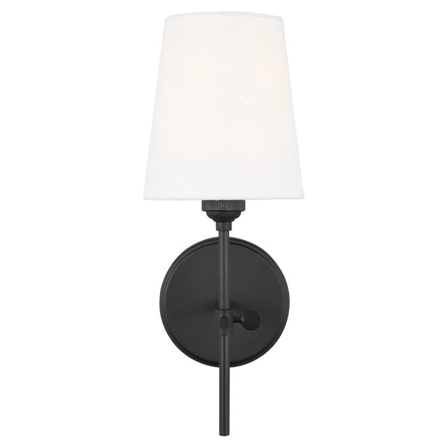 Transitional Thomas O'Brien By Visual Comfort Studio Baker 1-Light Bath Sconce in Midnight Black For Sale - Image 3 of 3