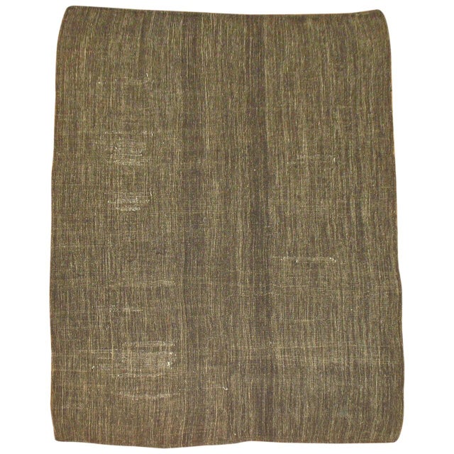 One of a kind Turkish Kilim in brown 7' x 10'4''