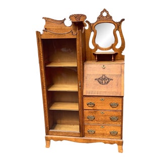 Late 19th Century Antique Oak Larkin Desk Side by Side For Sale