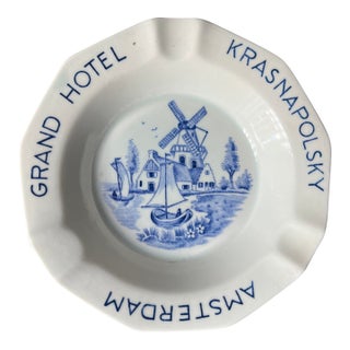 Grand Hotel Krasnapolsky-Amsterdam Porcelain Ashtray Catchall For Sale