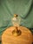 Rare 1840s Whale Oil Lamp Etched Glass Font Original Double Burner Iron Base For Sale - Image 14 of 18