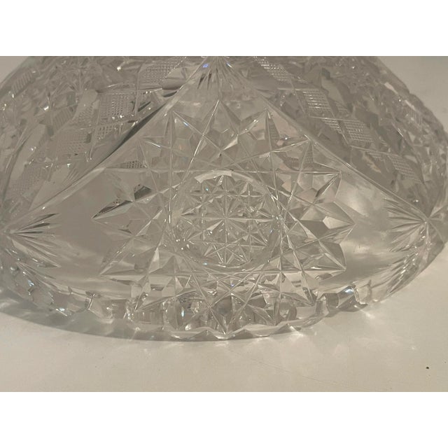 Transparent Antique American Brilliant Cut Glass Bowl Candy Dish For Sale - Image 8 of 9