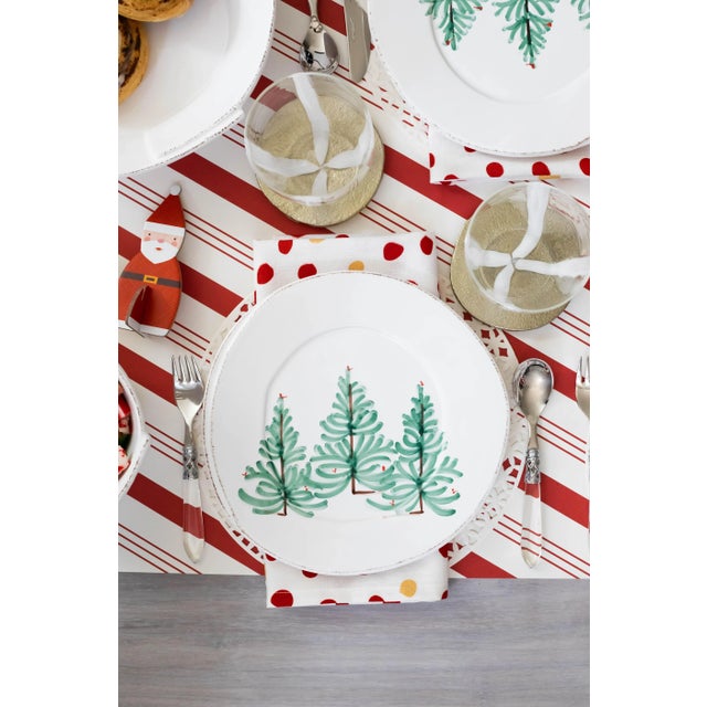White VIETRI Melamine Lastra Holiday Oval Platter For Sale - Image 8 of 11