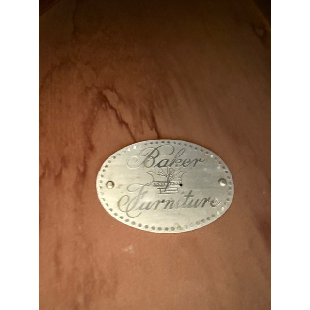 Late 20th Century Baker Furniture Triangle Side Table For Sale - Image 11 of 12