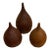 1960s Mid Century Teardrop Shape Teak Salt & Pepper Shaker Collection - Set of 3 - Very Rare For Sale