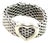 1990s Tiffany & Co Estate Somerset Heart Ring Size 5.5 Sterling Silver 6.5 mm For Sale
