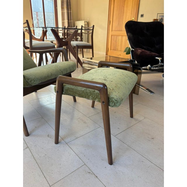 Mid-Century Modern Set of Scandinavian Lounge Chair and Ottoman by Alf Svensson, 1960s For Sale - Image 3 of 12