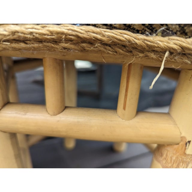 1930s 1930s Vintage Pair of Rattan Stools For Sale - Image 5 of 6
