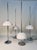 Contemporary Height-Adjustable Mushroom Floor Lights with Chromed Tulip Bases by Frank Bentler for Wila Leuchten, West Germany, 1960s, Set of 4 For Sale - Image 3 of 18