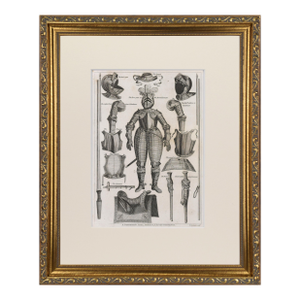 19th Century Engraving of Medeival English Armour 1801