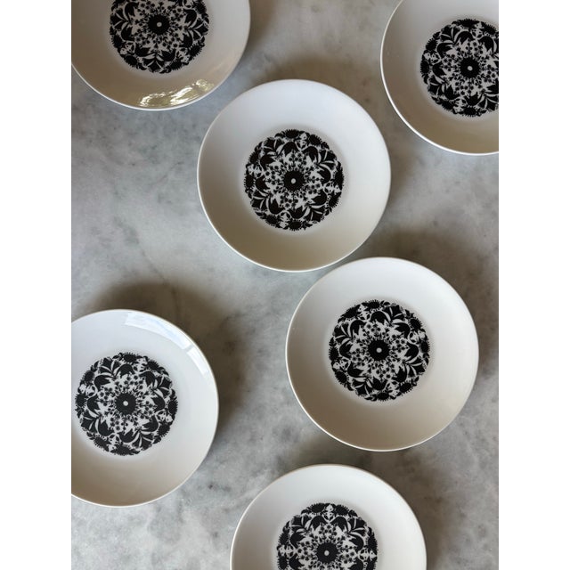 Rosenthal Set of 6 Mid 20th Century Rosenthal Small Plates in the "Hilton" Pattern For Sale - Image 4 of 11