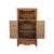 Vintage Light Brown Open Display Alcove Storage Cabinet For Sale - Image 4 of 13