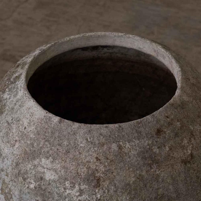 Gray 1960s French Concrete Ball Planter, X-Large For Sale - Image 8 of 11