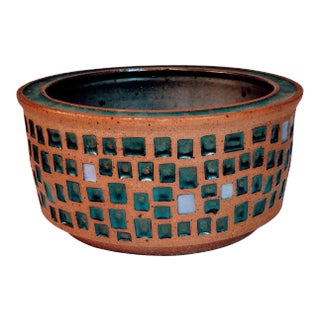 Mid C Tile Planter Bowl Oklahoma Artist For Sale